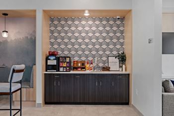 Complimentary coffee bar